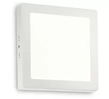 Aplica LED Ideal Lux Universal Square, 19W, 3000K, 220x220mm, alb
