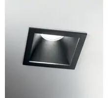 Spot fix LED incastrat Ideal Lux Game, 11W, 3000K, 120mm, negru, IP20, 192383