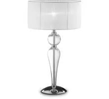 Veioza Ideal Lux Duchessa, 1xE27, alb-crom-transparent