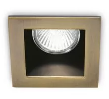Spot fix incastrat Ideal Lux Funky, 1xGU10, 90x90mm, brun, IP20, 083247