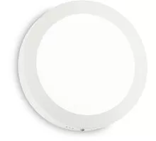Aplica LED Ideal Lux Universal Round, 19W, 3000K, 225mm, alb