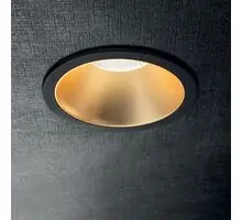 Spot fix LED incastrat Ideal Lux Game, 11W, 3000K, 85mm, auriu-negru, IP20, 192345
