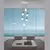Pendul Mantra Galaxia, 6xE27 max. 20W, Hmax 3210 mm, D400 mm, alb, gri, rosu