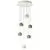 Pendul Mantra Galaxia, 6xE27 max. 20W, Hmax 3210 mm, D400 mm, alb, gri, rosu