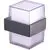 Aplica LED AZzardo Lars Square, 13W, 4000K, negru, IP54
