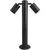 Stalp mic AZzardo Rolf, 2xGU10, spoturi orientabile, negru, IP44