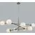 Lustra AZzardo Oviedo, 8xG9 max. 6W, L1150 mm, Hmax 1540 mm, alb, auriu, negru