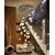 Pendul LED Schuller Sphere, 147.6W, 3000k, alama satinata, cupru, crom, dimabil
