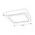 Plafoniera LED Rabalux Shaun, 24W, patrat, alb-negru