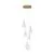 Pendul LED Nova Luce Hook, 30W, alb-auriu satinat, dimabil
