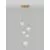 Pendul LED Nova Luce Hook, 30W, alb-auriu satinat, dimabil