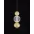 Pendul LED Nova Luce Brille, 6W, auriu-transparent