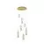 Pendul LED Nova Luce Brille, 42W, auriu-transparent