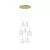 Pendul LED Nova Luce Hook, 52W, alb-auriu satinat