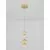 Pendul LED Nova Luce Brille, 6W, auriu-transparent