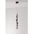 Pendul Nova Luce Odillia, 6xG9, negru mat-transparent