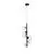 Pendul Nova Luce Odillia, 6xG9, negru mat-transparent
