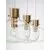 Pendul Nova Luce Cinzia, 3xE27, auriu antic-transparent
