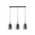Pendul Nova Luce Velor, 3xE27, fumuriu-negru