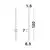 Aplica LED Nova Luce Aden, 20W, 3000K, 1400 lumeni, H1200 mm, negru