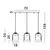 Pendul Nova Luce Velor, 3xE27, fumuriu-negru