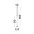 Pendul LED Nova Luce Trimle, 3W, 3000K, 260 lumeni, D25 mm, Hmax 2060 mm, auriu