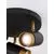 Plafoniera Nova Luce Pogno, 3xGU10, negru nisipiu-auriu, rotund