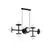 Pendul Nova Luce Pielo, 8xG9, negru nisipiu-opal
