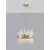 Candelabru cristal Nova Luce Crown, 5xG9, auriu satinat-transparent