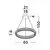 Pendul cristal LED Nova Luce Aurelia, 41W, 3500K, 2050 lumeni, D600 mm, Hmax 1500 mm, auriu, dimabil Triac