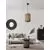 Pendul Nova Luce Griffin, 1xE27, D 270, lemn natural-negru