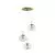 Pendul Nova Luce Maeve, 3xE27, auriu antic-transparent
