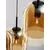 Pendul Nova Luce Velor, 3xE27, negru-sampanie, baza rotunda