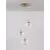 Pendul Nova Luce Maeve, 3xE27, auriu antic-transparent