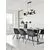Pendul Nova Luce Pielo, 8xG9, negru nisipiu-opal