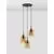Pendul Nova Luce Velor, 3xE27, negru-sampanie, baza rotunda