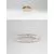 Pendul cristal LED Nova Luce Aurelia, 41W, 3500K, 2050 lumeni, D600 mm, Hmax 1500 mm, auriu, dimabil Triac