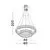 Pendul cristal LED Nova Luce Aurelia, 46W, auriu-transparent