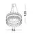 Candelabru cristal Nova Luce Crown, 14xG9, D55 cm, auriu