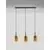 Pendul Nova Luce Velor, 3xE27, negru-sampanie