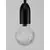 Pendul Nova Luce Veda, 1xG9, negru-transparent
