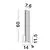 Aplica cristal LED Nova Luce Aurelia, 19W, 3500K, 950 lumeni, H600 mm, baza patrata, auriu