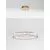 Pendul cristal LED Nova Luce Aurelia, 41W, 3500K, 2050 lumeni, D600 mm, Hmax 1500 mm, auriu, dimabil Triac
