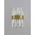 Aplica cristal Nova Luce Crown, 1xG9, auriu satinat