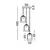 Pendul Nova Luce Velor, 3xE27, negru-sampanie, baza rotunda