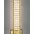 Aplica cristal LED Nova Luce Aurelia, 19W, 3500K, 950 lumeni, H600 mm, baza patrata, auriu