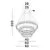 Pendul cristal LED Nova Luce Aurelia, 92W, 3500K, D80/60/40 cm, Hmax 200 cm, auriu, dimabil Triac