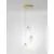 Pendul Nova Luce Coen, 3xG9, auriu antic-transparent