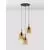 Pendul Nova Luce Velor, 3xE27, negru-sampanie, baza rotunda