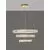 Pendul cristal LED Nova Luce Aurelia, 92W, auriu-transparent